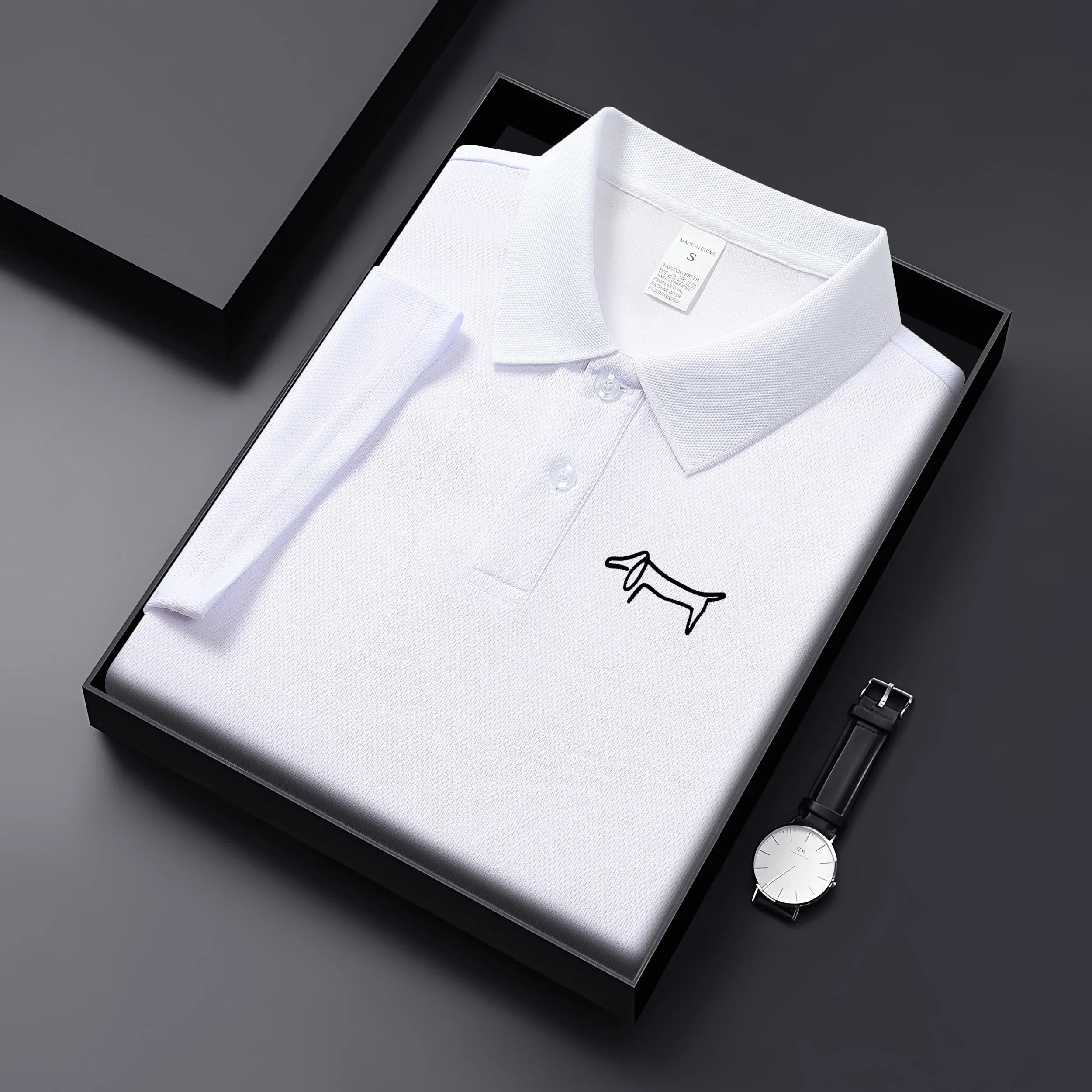 2026 New Summer Premium Solid Color Men's Golf Collar Breathable Fabric Social Casual Top Men's Collar T-shirt