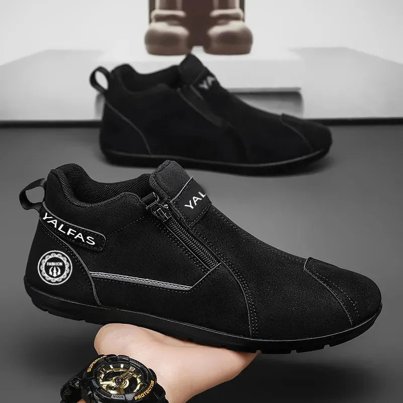 2026 New Autumn Winter Men Casual Shoes Lightweight Slip On Sneakers Flat Work Shoes Loafers