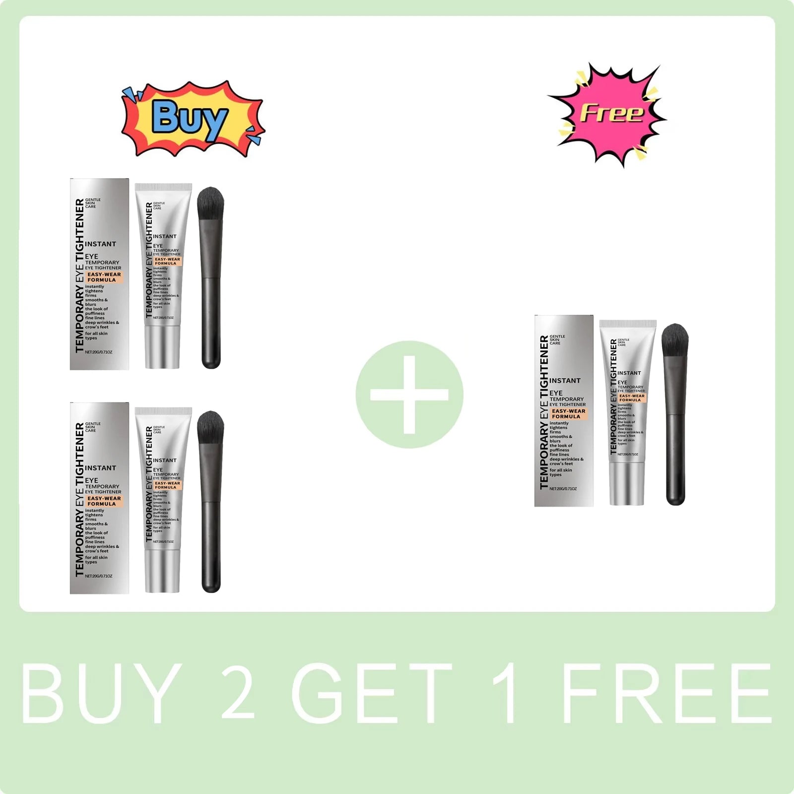 Instant Tighten Eye Cream for Removing Eye Bags Anti Puffiness Dark Circles Removal Firming Increase Elasticity Massage Eye Care