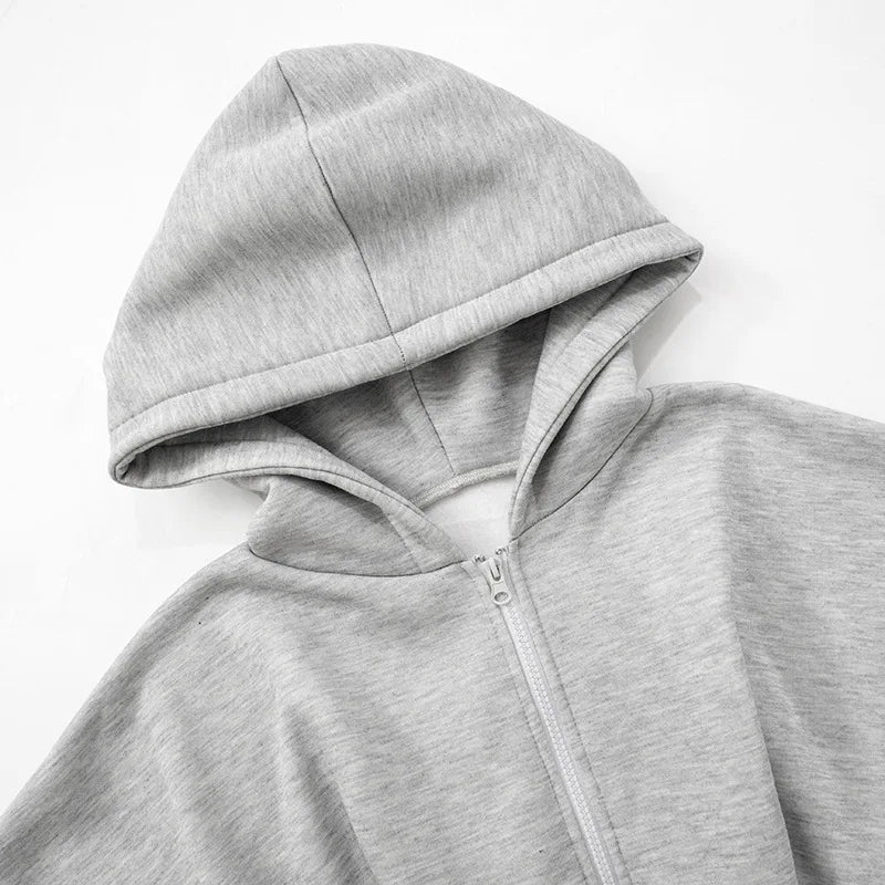 Crop Zip Up Jackets Hoodie Tops Y2K Streetswear 2024 Women Winter Clothes Sexy Fashion Sweatshirts Cropped Coat Jackets Tops