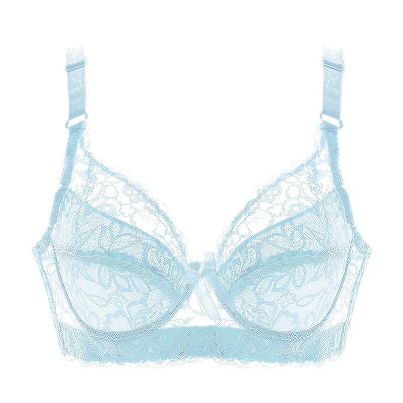 40 90 46 Underwear Plus Large Size Underwire Top Bh bralette Lace Sexy Women's Bra Intimates Deep V Brassiere B C D Cup Lace Bra