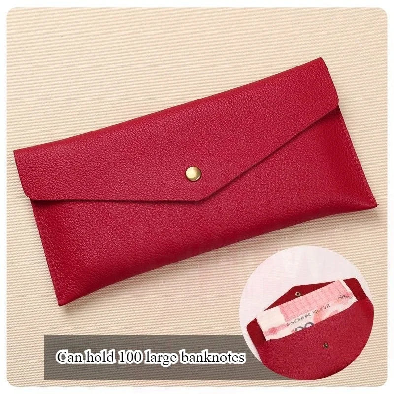 Portable Women's Long Wallet with Hand Strap Phone Organizer & Multi-Card Holder Large Capacity Cash Storage Bag
