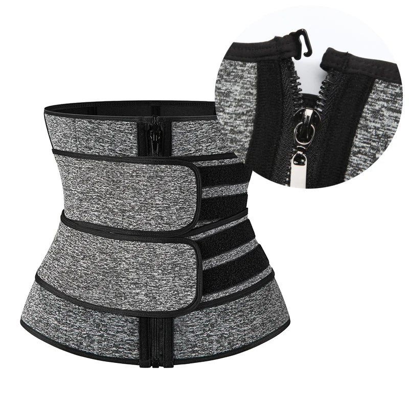 Men Waist Trainer Trimmer Belt for Weight Loss Neoprene Body Shaper Sauna Workout Sweat Belly Belt with Double Straps Shapewear