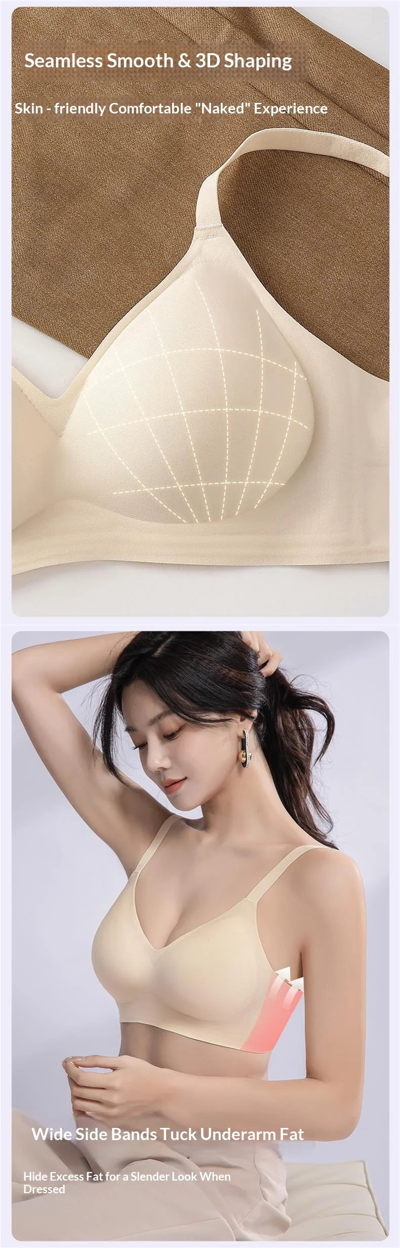 Women's Bras: Gel-Padded, Small-Bust, Push-Up, Lifts and Enhances, Seamless, Wire-Free, Uplift, Palm-Cup, Comfortable