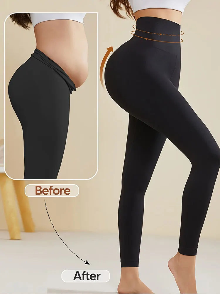 Black Sexy High Waisted Legging Peach Butt Soft Body Naked Feel Moisture WickingYoga Pants Women's Plus Size Fitness Sportswear