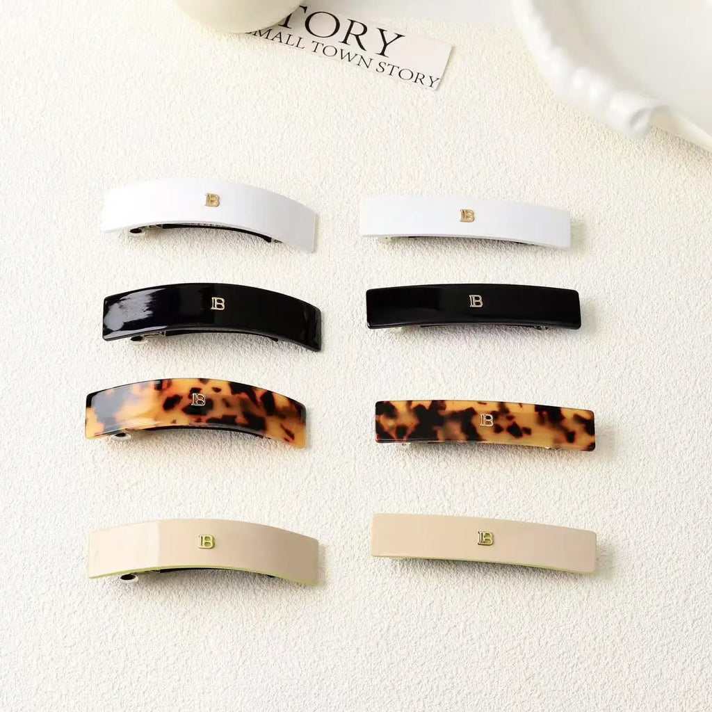 Korean Version of Letter B Hairpin Acetic Acid Arc Grab Clip Girl High Ponytail Premium Hair Accessories Crab Hair Claws