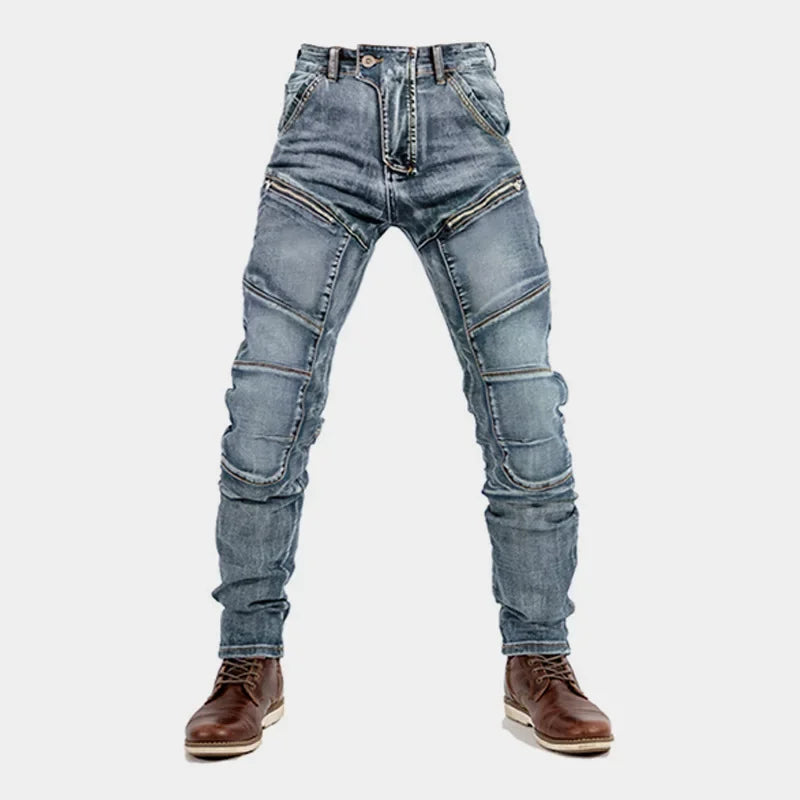 Jeans Men Long Pant Denim Pants Zipper Straight Trousers Pockets Splice Slim Fit Hole High Waist Casual Autumn spring 2026