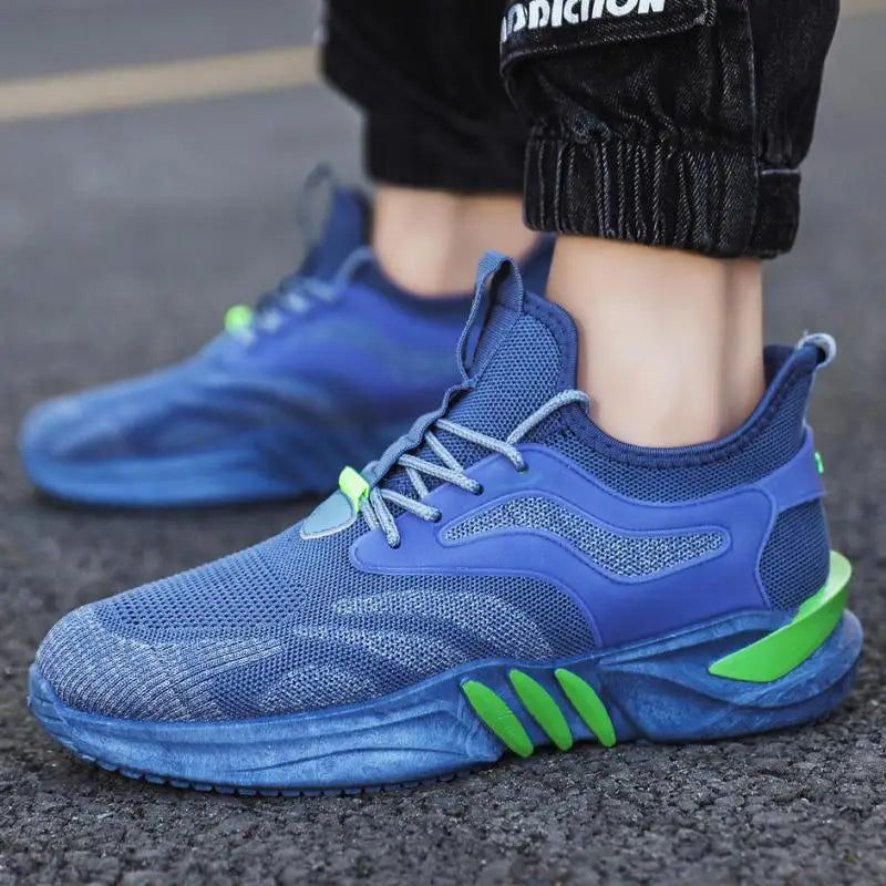 New White Mesh Sneakers Man Casual Shoes Breathable Summer Sneakers Men Shoes Outdoor Walking Sneakers Lightweight Tennis Shoes