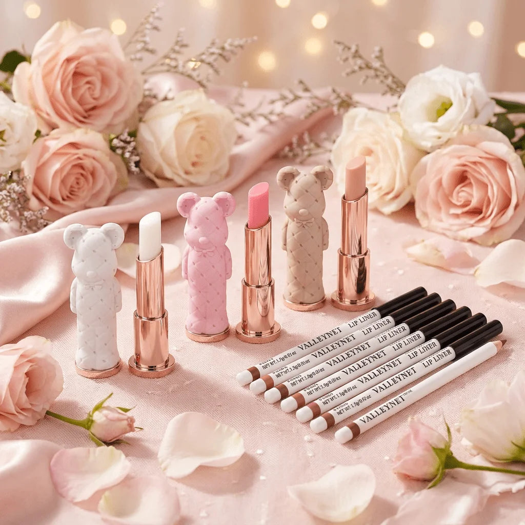 2Pcs/Set Hydrating Lipstick&Brown Liner Kit, Nourishing Formula with Creamy Cocoa Pen Non Drying Glossy Lip Set for Daily Wear