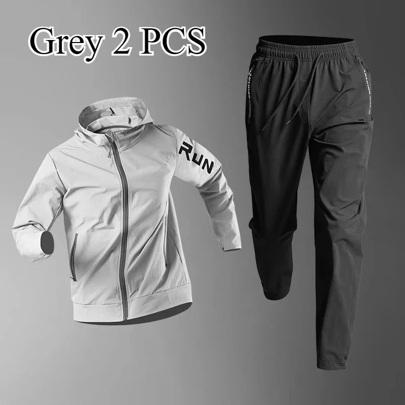 Quick Dry Fitness Suits Quick-Dry Loose Fit Outdoor Training Jacket Morning Runs Spring Men's Sportswear Workout Clothing