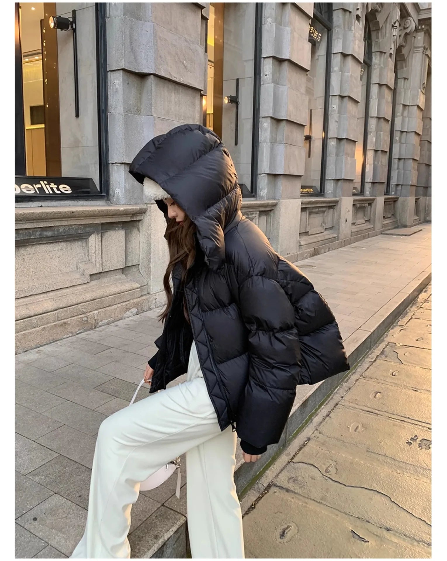 New Winter Puffer Jacket Women Fashion Hooded Down Cotton Overcoat Female Loose Casual Warm Parkas Outerwear