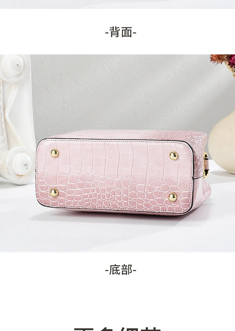 Gradient Color Women's Shoulder Bag PU Leather Crossbody Bag Handbag Female Casual Shopping Women's Fashion Small Square Bag