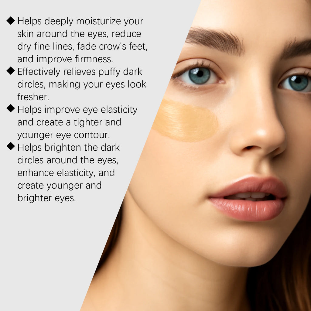 Eye Cream With Hyaluronic Acid Firming Serum Fine Lines and Crows Target Dark Circles Feet Instantly depuffs Nourishing Eye New