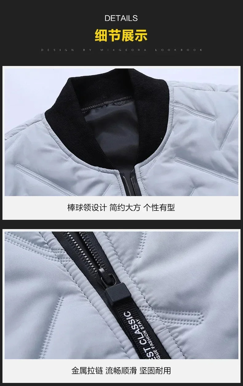 New 2024 Autumn Winter Jacket Men Cotton Padded Jacket Korean Streetwear Casual Jacket Men Fashion Clothing Male Warm Coats 5XL