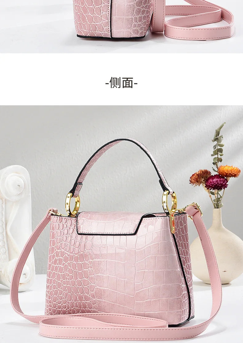 Gradient Color Women's Shoulder Bag PU Leather Crossbody Bag Handbag Female Casual Shopping Women's Fashion Small Square Bag