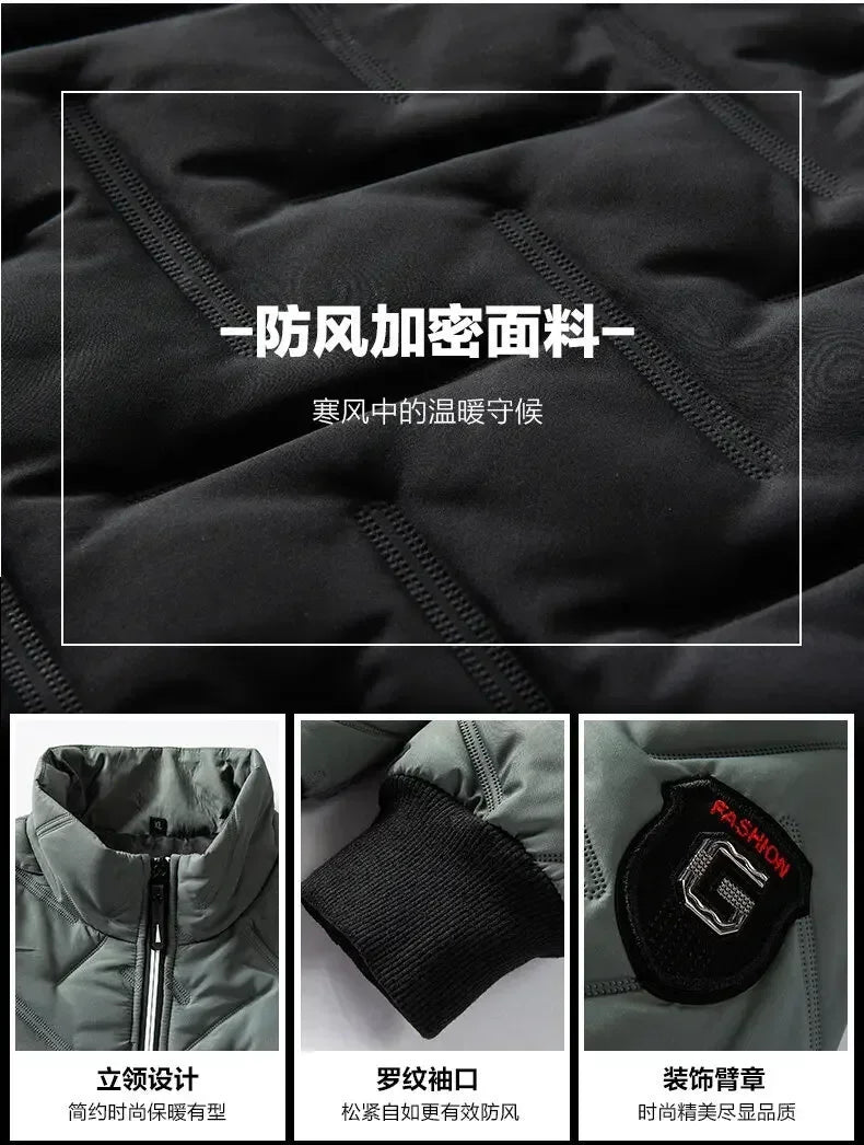 New 2024 Autumn Winter Jacket Men Cotton Padded Jacket Korean Streetwear Casual Jacket Men Fashion Clothing Male Warm Coats 5XL