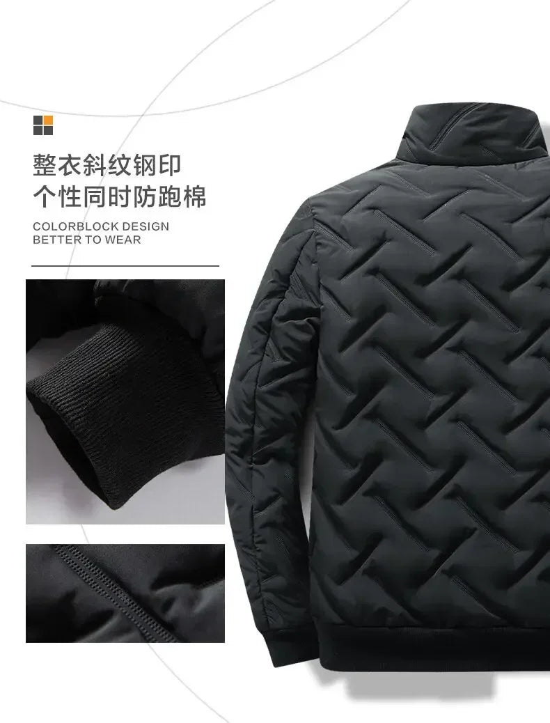 New 2024 Autumn Winter Jacket Men Cotton Padded Jacket Korean Streetwear Casual Jacket Men Fashion Clothing Male Warm Coats 5XL
