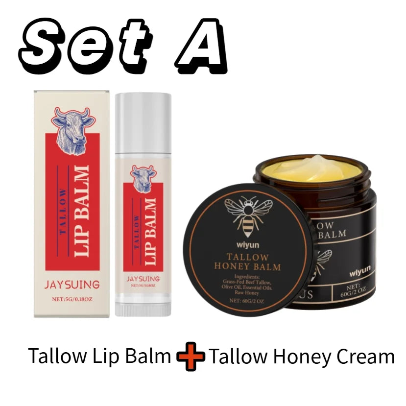 Hotfashionitems Tallow Honey Cream moisturizer for women, showing the creamy jar with honey and tallow ingredients inside.