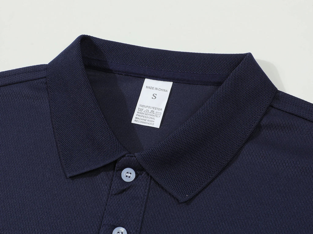 2026 New Summer Premium Solid Color Men's Golf Collar Breathable Fabric Social Casual Top Men's Collar T-shirt