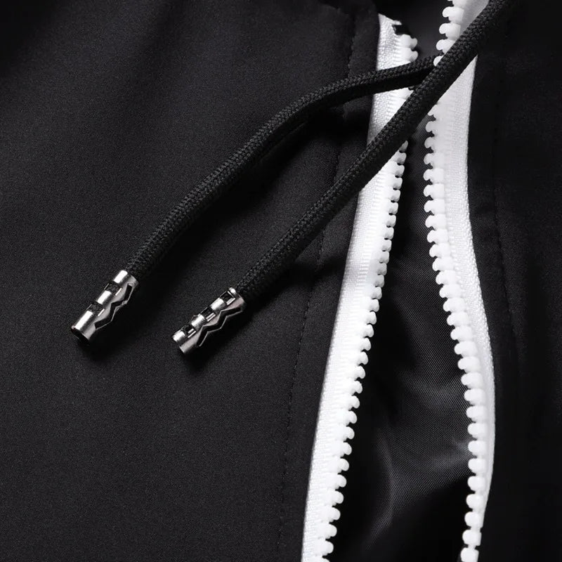 M-6XL New Men's Sportswear Set from Japan South Korea Autumn Casual Wear Men's Hooded Jacket Leg Tied Pants Trendy Casual Suit