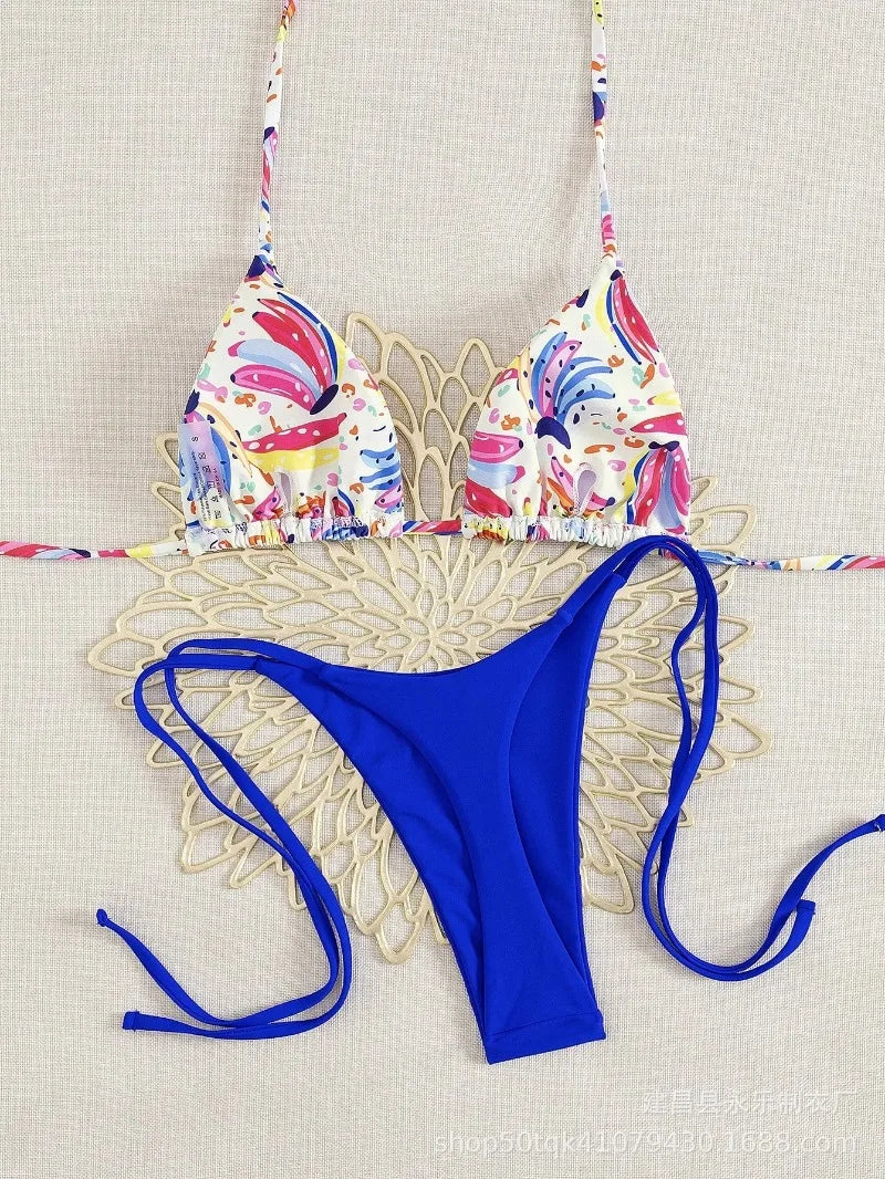 Bikini Set Print Swimsuit Beach Sexy Ladies Swimwear Seaside Vacation Bathing Suit Women Biquine Brasileiro Купальник Женский