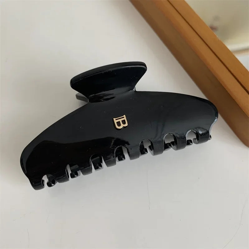 acetic acid clip shark clip high ponytail hair clip high-end feeling headband hair clip female back of the head hair accessory