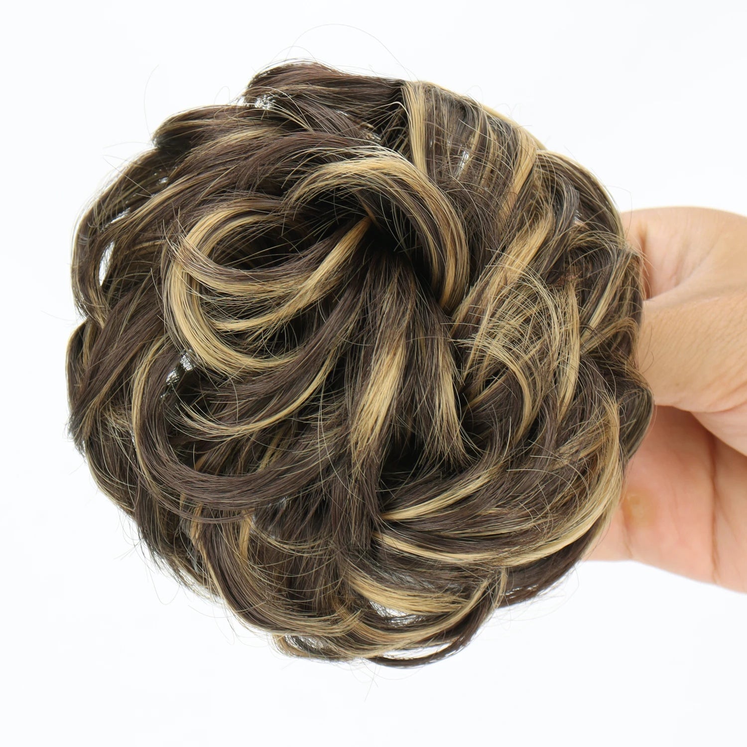 Synthetic Chignon Messy Bun Claw Clip in Hair Piece Wavy Curly Hair Bun Ponytail Extensions Scrunchie Hairpieces for Women
