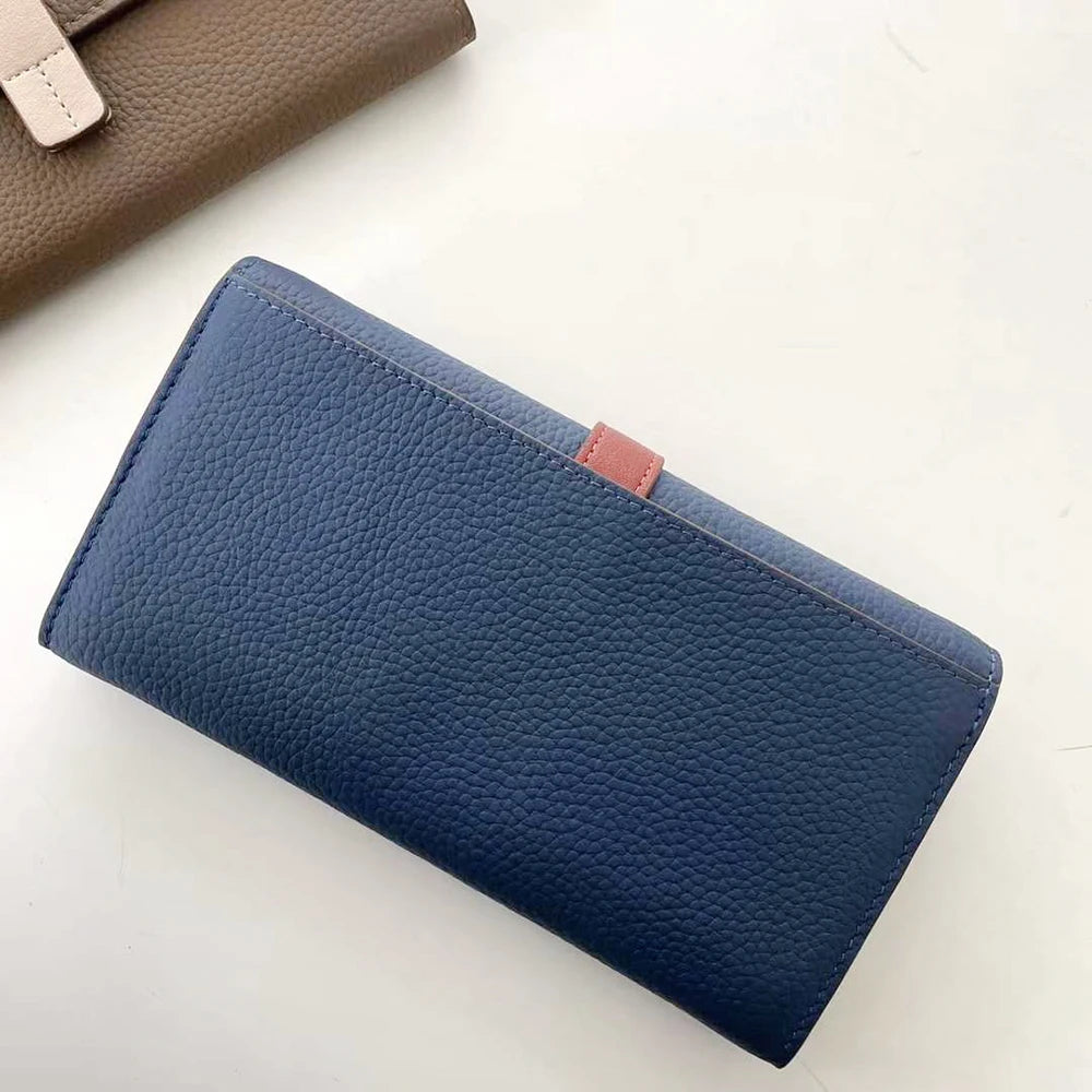Luxury Genuine Leather Women Long Wallet Custom Name Female Card Holder Clutch Bag Fashion New Personalize Initials Purse Wallet
