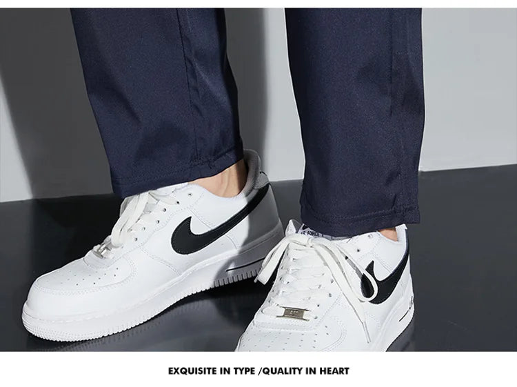 Men's Casual Pants Business Stretch Slim Fit Elastic Waist Jogger Korean Classic Blue Black Gray Male Brand Trousers