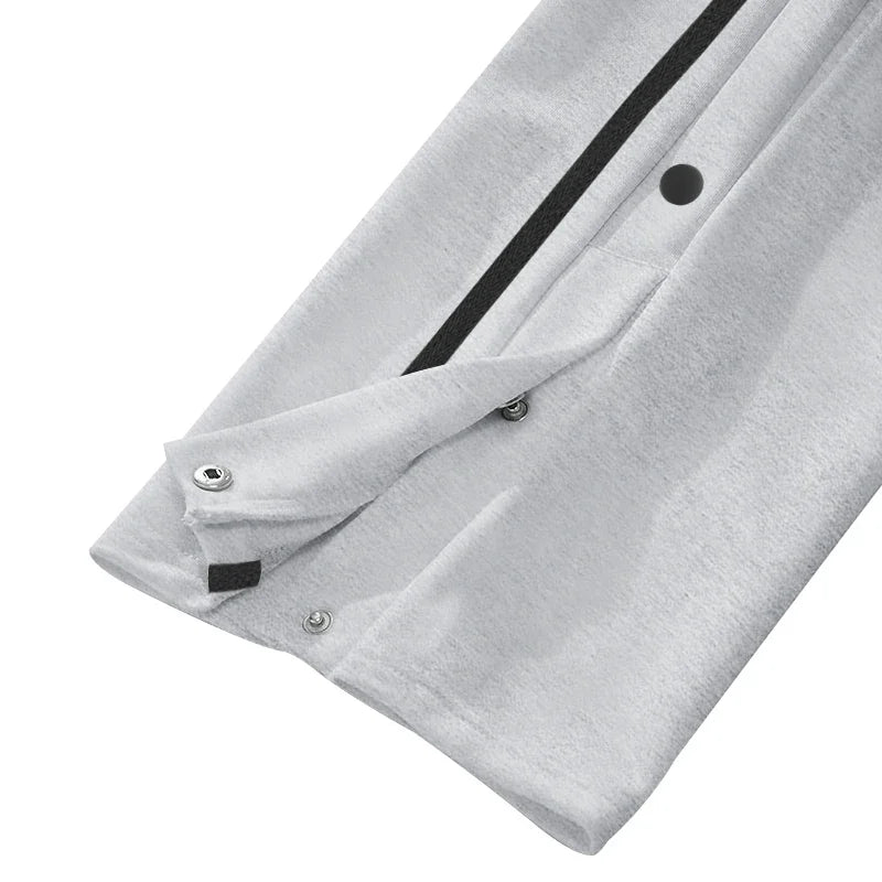 Spring and Autumn New Jacquard Long Pants Single breasted Patchwork Loose Large Casual Pants Versatile Sanitary Pants