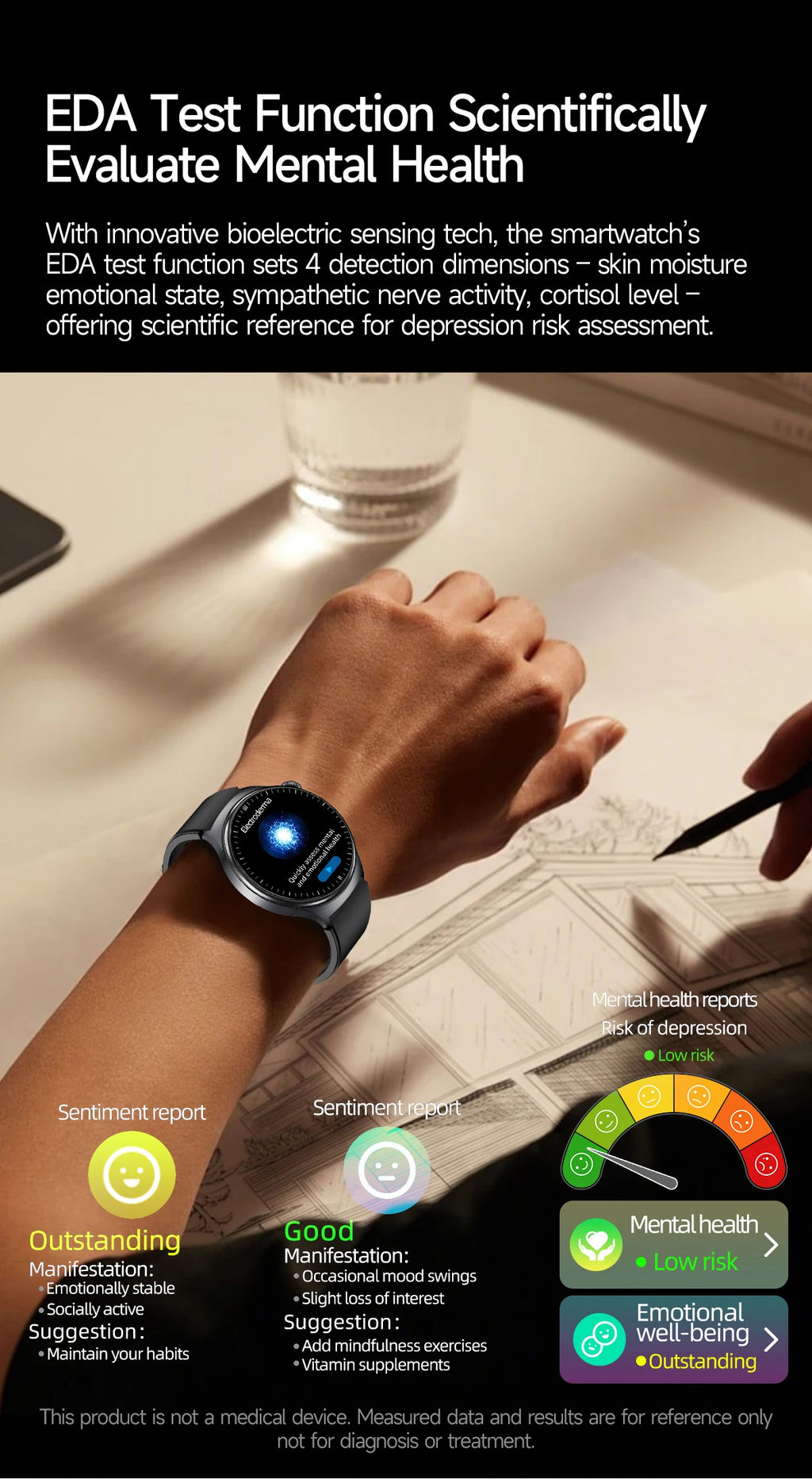 TK27 Men Smart Watch AMOLED ECG Health Monitoring Outdoors Flashlight Bluetooth Calling Sports Fitness Tracker Smartwatch