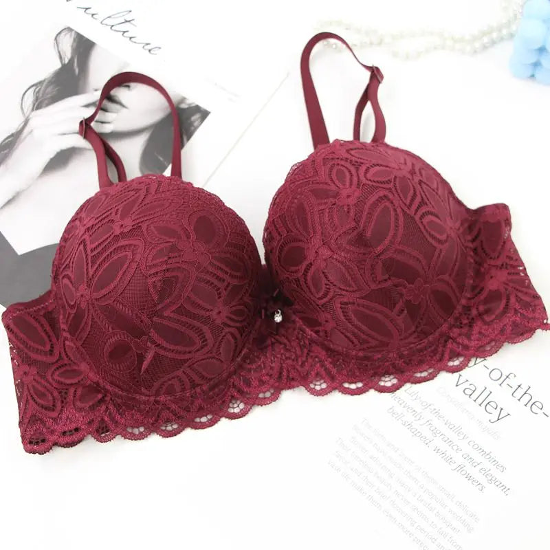 2025 New Sexy Padded Push Up Bras 36/80 38/85 40/90 42/95 44/100 46/105 48/110 CDE Cup Underwear For Women Plus Size Lingerie