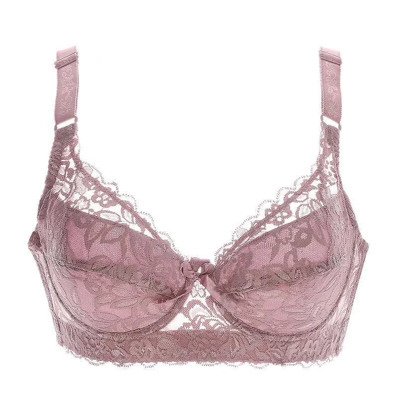 40 90 46 Underwear Plus Large Size Underwire Top Bh bralette Lace Sexy Women's Bra Intimates Deep V Brassiere B C D Cup Lace Bra