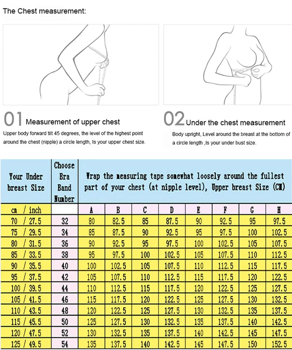 Bras For Womens Lingerie Big Cup Support Bralette Wireless Sexy Brassiere BH Tops Plus Size B C D E F G H Cup
