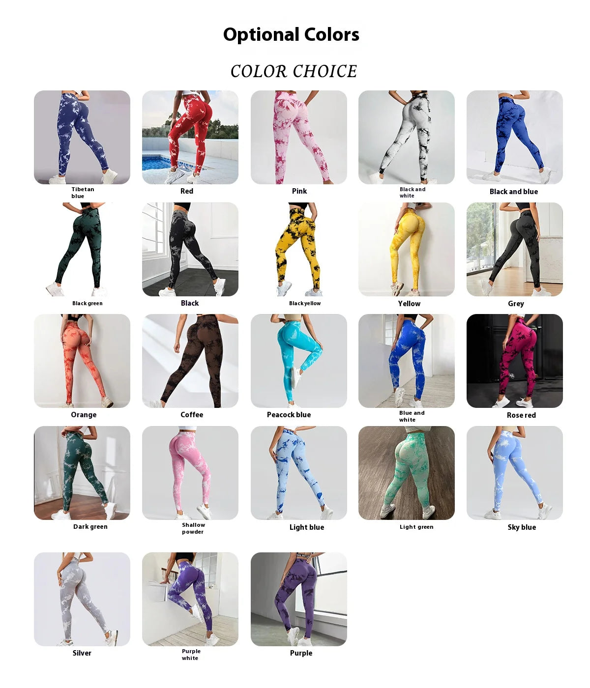 Women's High Waist Seamless Yoga Pants, Tie Dye Print Peach Shaped Butt Lifting Leggings for Running Fitness Workout