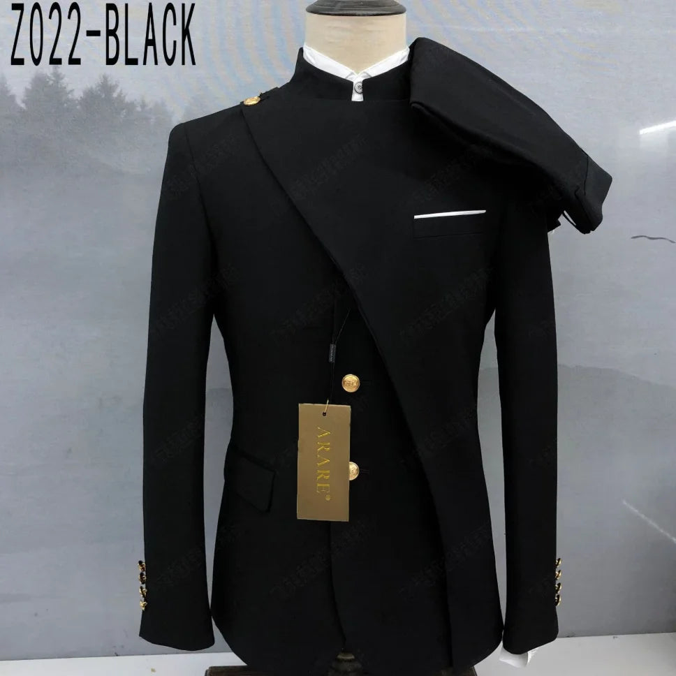 2026 Formal Banquet Slim Fit Blazer Pants 2 Pieces Evening Dinner Elegant Male Costumes Classic Tunic Suit Set For Men