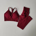 Seamless Yoga Set Padded Push Up Bra High Waist Butt Lift Leggings Breathable Gym Workout Suit