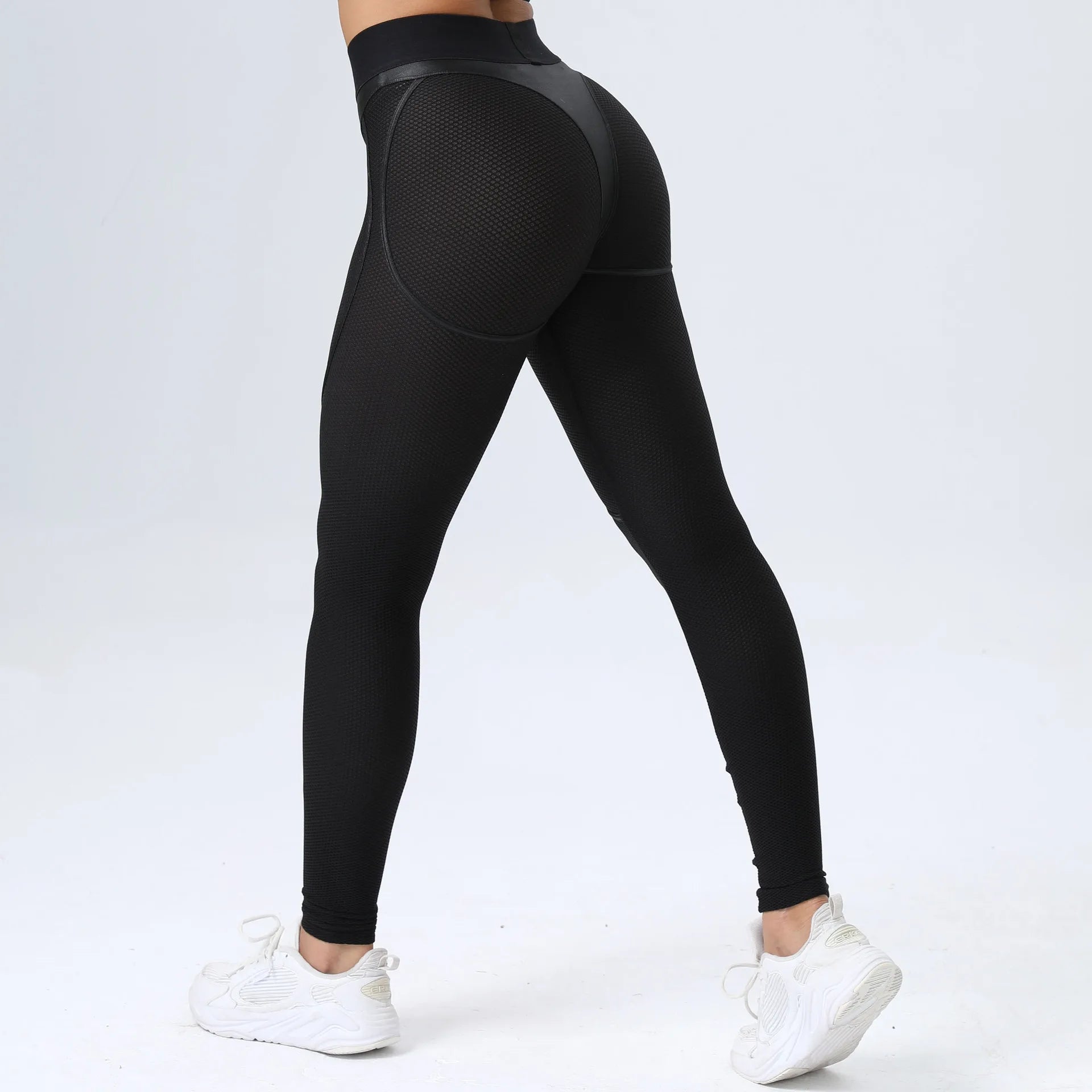Woman Gym Push Up Sexy Woman Clothing Mesh Transparent Thong Female Legging Yoga Workout Women Pants High Waist Tights Yoga Set