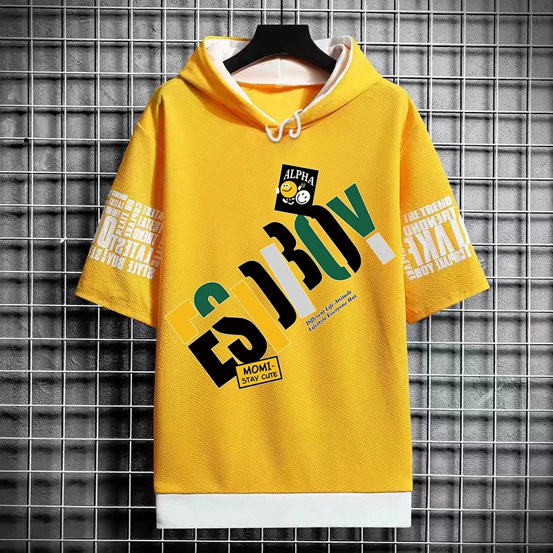 Summer  Fashion Short Sleeve Tops Tees Men 2024 New Men's T Shirt Casual Harajuku Men Clothing Print Graphics T Shirts Men