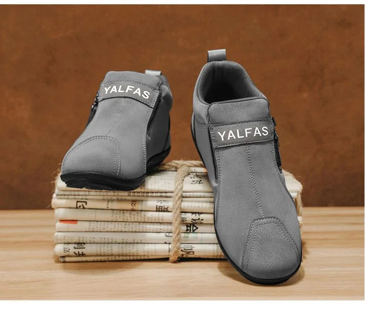 2026 New Autumn Winter Men Casual Shoes Lightweight Slip On Sneakers Flat Work Shoes Loafers