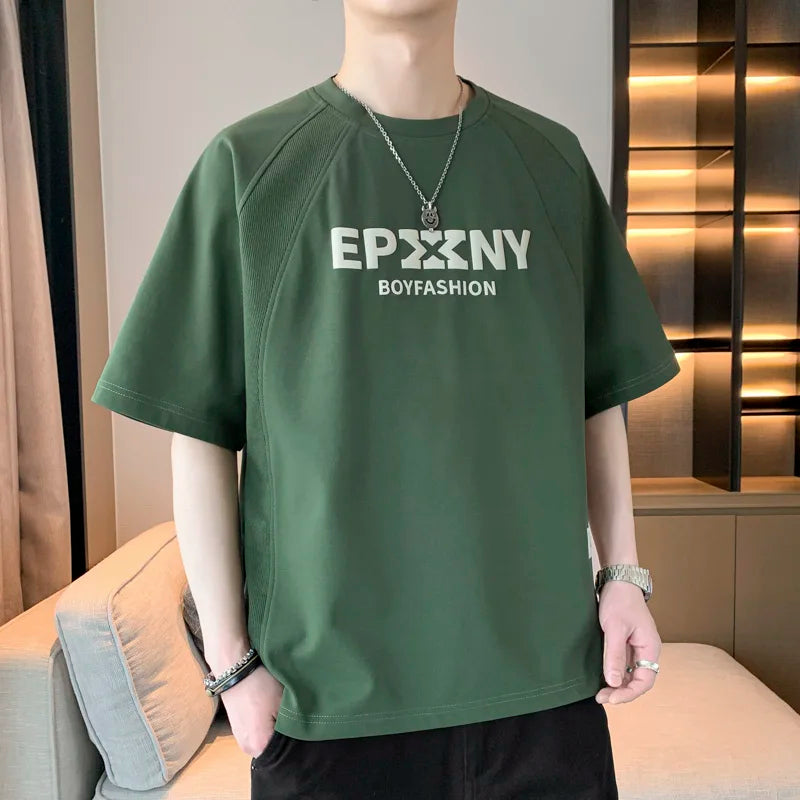 Fast Delivery T-Shirts Men Oversized Summer Male Tshirts Plus Size 7XL 8XL Korean Style T Shirts Plus Size Clothing Man Tee Tops