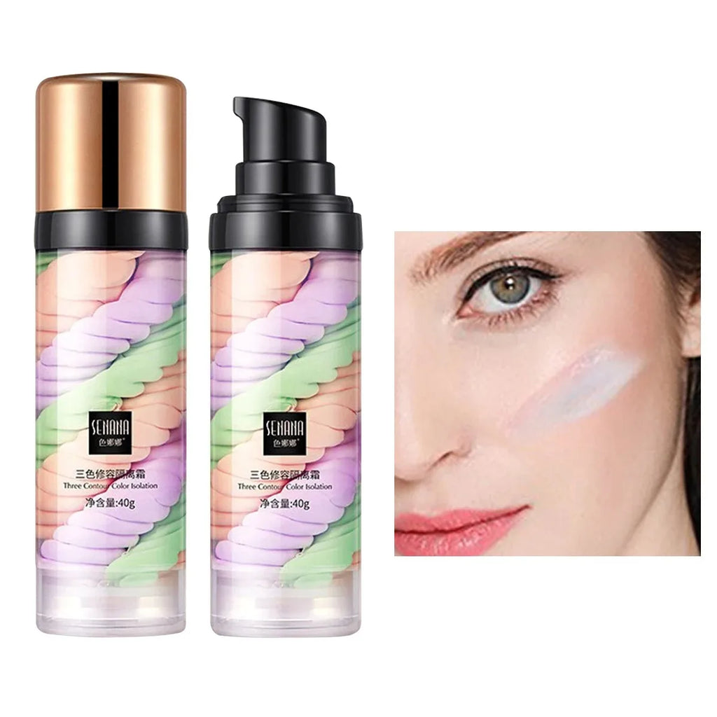 40G/Bottle Three-Color Isolation Cream, Facial Isolation Concealer Cream, Base Makeup Lotion, Breathable Brightening Cream, Bb Cream, Lightweight