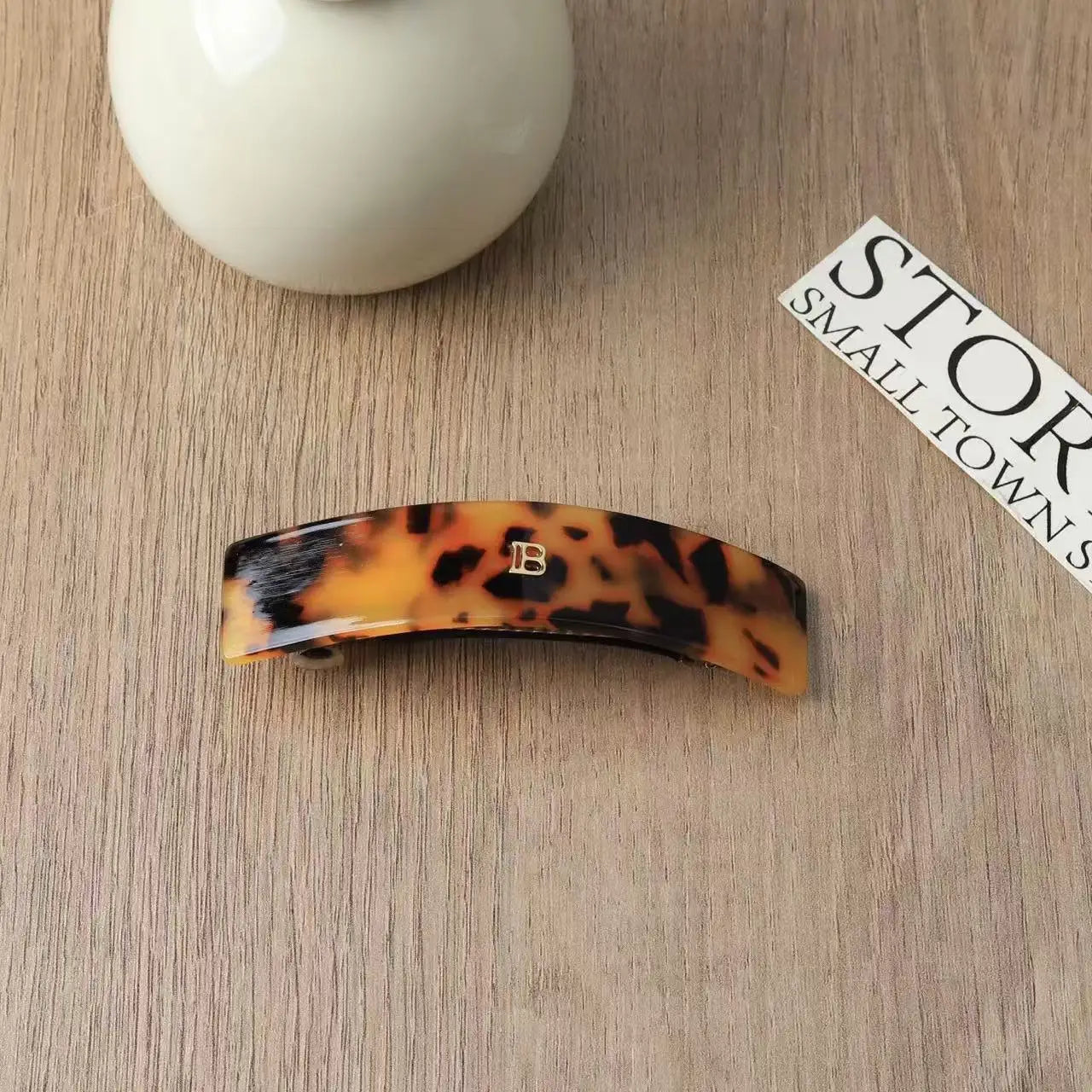 Korean Version of Letter B Hairpin Acetic Acid Arc Grab Clip Girl High Ponytail Premium Hair Accessories Crab Hair Claws