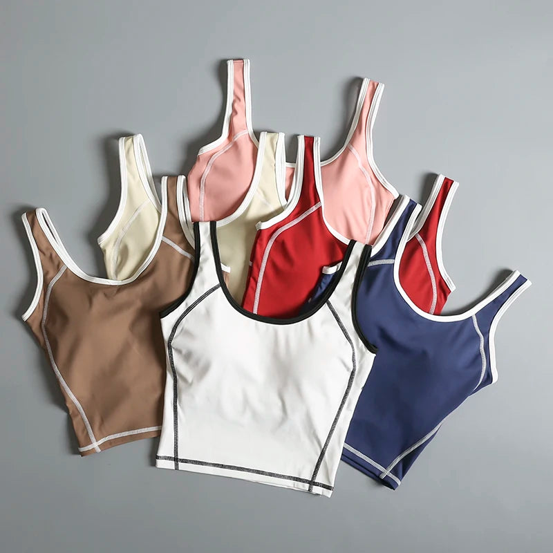 Sports underwear for women in summer beautiful back yoga suit vest shockproof wear outside running professional training