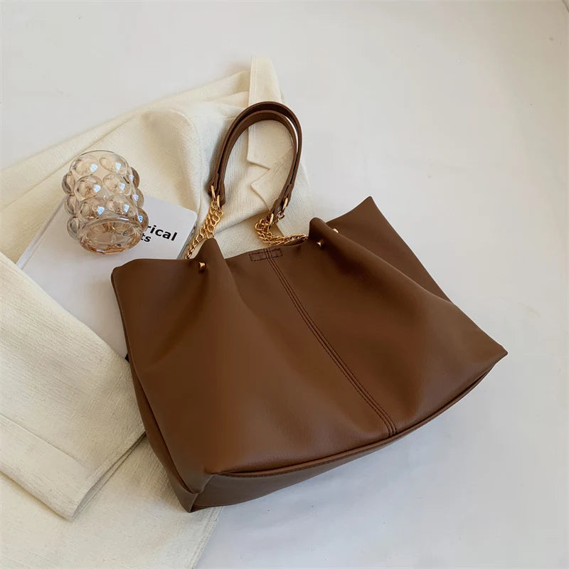 Fashion Leisure Chain Large Capacity Tote Bags for Women Shoulder Bag Shopping Bags Designer Bag Class Bags for Girl Сумка 가방