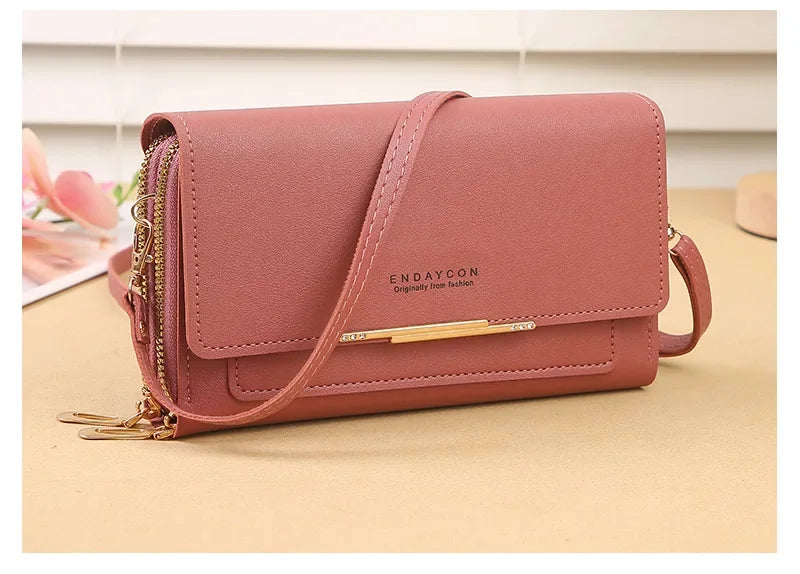 Women’s Mid-Size Wallet Bag – Convertible Shoulder Clutch with Coin Pocket, Multifunctional Design