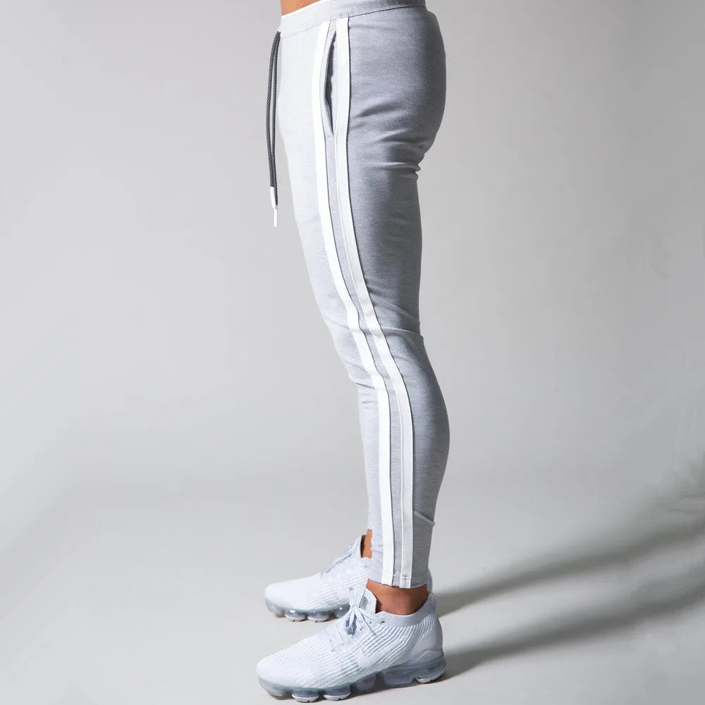 Black Joggers Sweatpants Men Casual Pants Gym Fitness Workout Sportswear Trousers Autumn Male Crossfit Running Sport Trackpants
