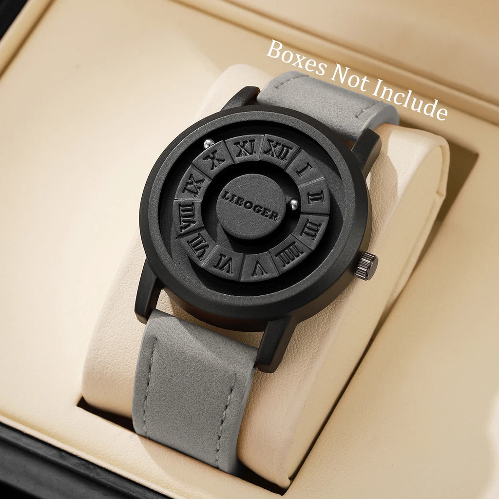 Fashion Magnetic Suspension Men Sports Watches Casual Mens Quartz Wristwatches Reloj Hombre（Without Box）