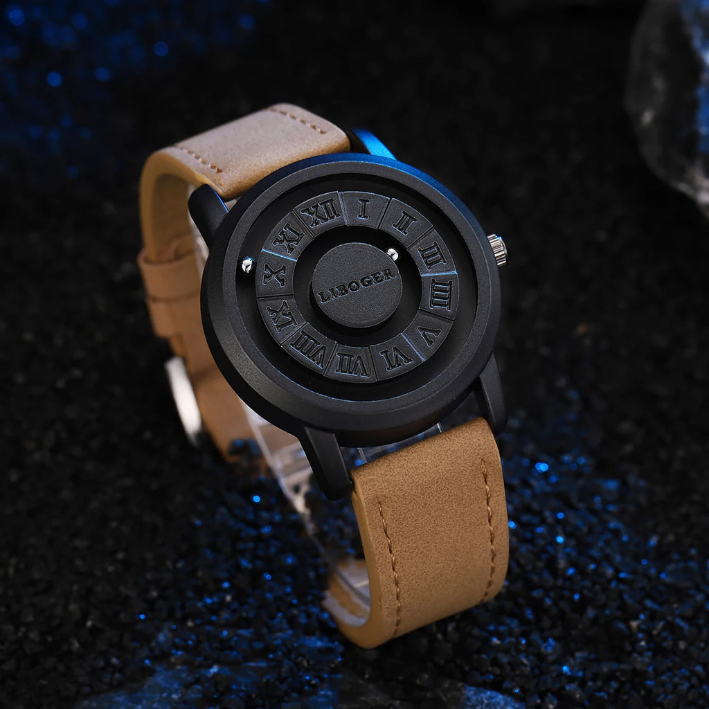 Fashion Magnetic Suspension Men Sports Watches Casual Mens Quartz Wristwatches Reloj Hombre（Without Box）