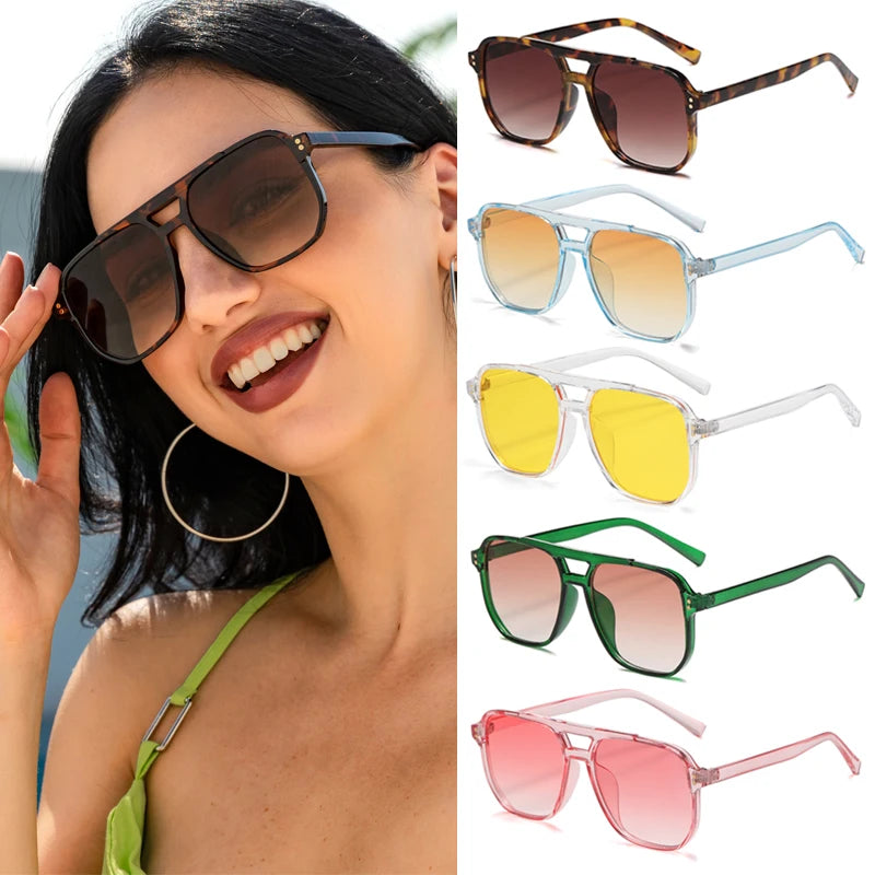 5pcs pack Classics Square Sunglasses Women UV Resistant Oversize Framed Fashion Sun Glasses Men Brand Glasses Durable Eyewear